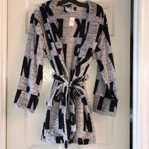 Pink faux fur robe - XS - NWT